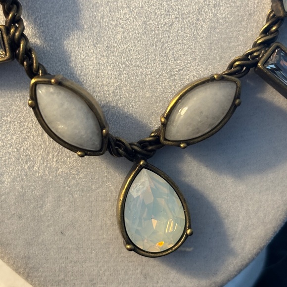 Silpada K&R Statement Necklace | Opalescent & Crystal Bronze Tone | - Picture 3 of 3